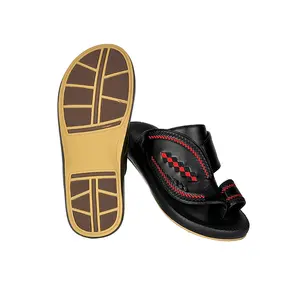 2022 newest design cheap OEM custom logo outdoor indoor Soft and breathable PU outsole arabic arab sandals slippers for men