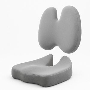 Cojín de asiento de coxis ortopédico ergonómico, almohada de soporte de coxis de espuma viscoelástica, alivio del dolor, costura, comodidad, sillas de oficina, malla de aire - Product Image 6