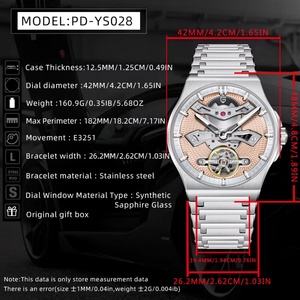 PAGANI DESIGN PD-YS028 <b>Mechanical</b> <b>Watch</b> Top Brand Men's <b>Watch</b> Stainless Steel Waterproof Automatic <b>Watches</b> Tourbillon <b>Watch</b> Men - Product Image 6