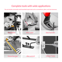 24 pièces, outils ménagers de base roses pour femmes, petit kit d'outils pour la promotion de cadeaux, ensemble d'outils de bricolage pour la maison