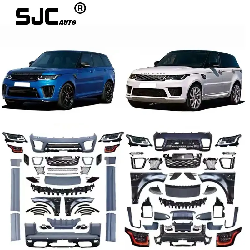 SJC 자동차 자동차 액세서리 랜드 로버 레인지 로버 스포츠 2014-2017 SVO SVA 와이드 바디 키트 업그레이드 자동차 부품