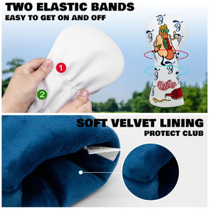 Housse de tête de club de golf personnalisée, logo personnalisé, housses de tête de driver et de woods de golf brodées, housses de tête de golf amusantes - Product Image 3