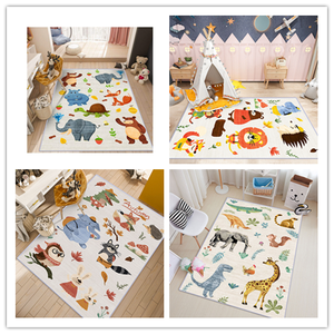 Alfombra suave con patrón de animales para decoración de habitación de niños, alfombra antideslizante de alta calidad - Product Image 5