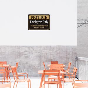 Avviso dipendenti solo visitatori per favore dipendenti adesivi visitatori solo per i saloni ristorante Hotel Motel fermate pubbliche - Product Image 5
