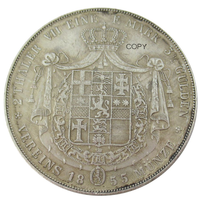 Tái Sản Xuất Euro Đức 2 Thaler 1855 Bạc Mạ Cổ Lưu Niệm Tiền Kim Loại Tùy Chỉnh DE(18)