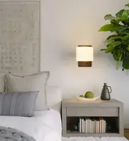 Conjunto de duas lâmpadas de parede, modernas, para quarto, sala de estar, bege, para parede