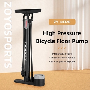 Hot Sale Black Steel Portable for Ball <b>Pump</b> Inflator with Pressure Gauge Easiest - Product Image 5