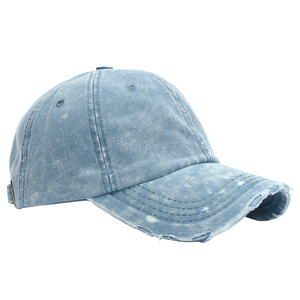 Bán Buôn Trống Thể Thao Mũ Denim Mũ Bóng Chày Số Lượng Lớn Với Biểu Tượng Tùy Chỉnh Rửa Sạch Cha Hat Unisex Mũ Bóng Chày - Product Image 3