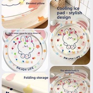Summer Inflatable PVC Water-Filled Thickened Chew Resistant Large Dog &amp; <strong>Cat</strong> Ice Pad Portable Reusable Cooling <strong>Bed</strong> Mat - Product Image 4