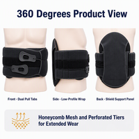 Penyangga Punggung Lumbar Hitam 10 Pulley dengan Panel Ganda, Jaring Sarang Lebah, dan Panel Pelindung Punggung