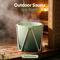 Baignoire de récupération froide pliable et portable pour bain de glace, utilisation extérieure et spa à domicile, autoportante et stable