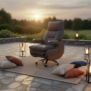 Fauteuil de Bureau Exécutif de Luxe Grand Format, en Cuir PU, Inclinable et Pivotant, pour Grandes Tailles - Product Image 1