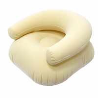 Canapé gonflable portable en PVC floqué épaissi, fauteuil gonflable en forme de U pour une personne avec accoudoirs, pour usage intérieur et extérieur