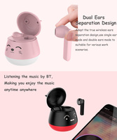 Écouteurs sans fil TWS mini sportifs de haute qualité 2026 avec suppression du bruit, Bluetooth 5.0, étanches IPX-4, batterie 360 mAh, design cartoon