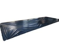 Rouleau de bâche en plastique PE noir de 6 mil, 10x100, pour peinture et protection, film souple anti-humidité moulé par soufflage