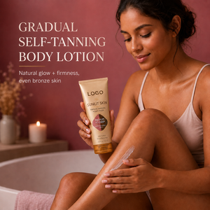 Loción Corporal Autobronceadora <span class=keywords><strong>Gradual</strong></span> de Etiqueta Privada, Tono Bronceado Natural sin Exposición al Sol, Reafirmante, Color Trigo - Product Image 1