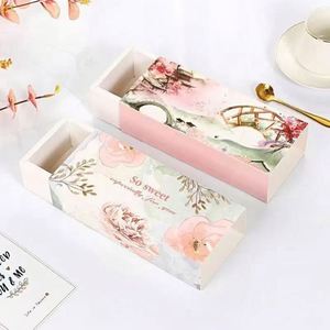 Manufacturer Direct UV Coated Dessert <b>Drawer</b> Box Custom White Cardstock Packaging with Smooth <b>Sliding</b> <b>Drawer</b> - Product Image 3