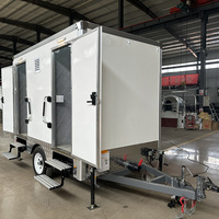 Toilet Portabel Modern Kustom, Trailer Mewah Tahan Lama untuk Kamar Mandi Luar Ruangan, Trailer Toilet, Trailer Kamar Mandi