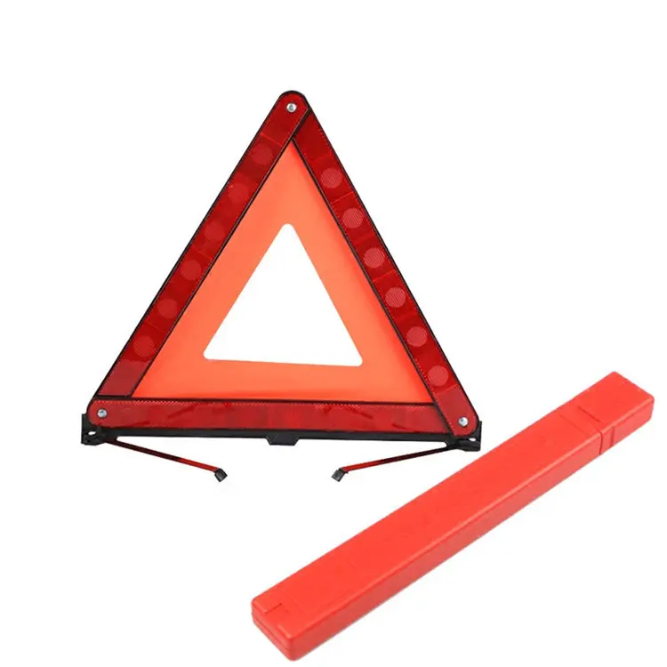 Kit d'urgence pliable pour voiture Kit d'avertissement de panneau d'avertissement de sécurité routière triple triangle réfléchissant