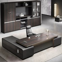 Bureau moderne Mobilier de bureau exécutif en forme de L Table de patron Bureau de luxe en forme de L pour PDG