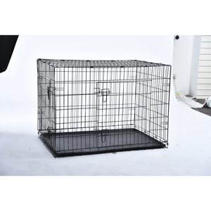 Vietnam'da yapılan çoklu boyutları çift kapı katlanabilir Metal tel kedi köpek sandık evcil hayvan kafesi - Product Image 1