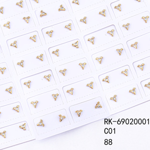 2022 العصرية الجملة صغيرة الذهب مطلي الزركون الماس عيد الميلاد أقراط ندفة الثلج شجرة القوس مجوهرات الأزياء للنساء هدية - Product Image 3