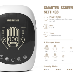 Masajeador de terapia de manos, productos de masaje de acupresión portátiles, masajeador de manos eléctrico recargable vibratorio con compresión de calor - Product Image 5