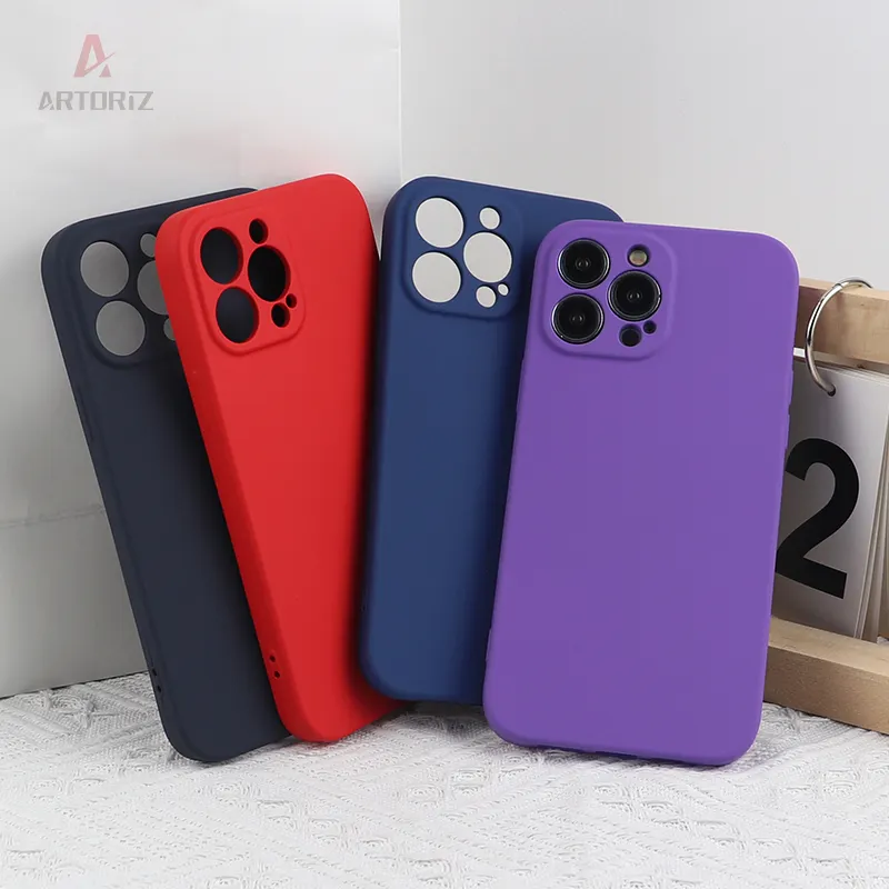 matte soft tpu silicone shockproof phone coque cover pro max for iphone 12 13 14 case