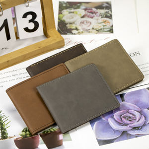 Haute qualité personnalisé gravé au Laser similicuir minimaliste portefeuille porte-carte mince portefeuille en similicuir blanc pour hommes - Product Image 2