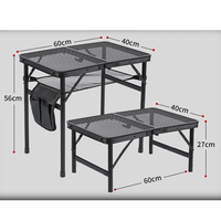 Table pliante en aluminium moderne pour le camping en plein air, légère, stable, durable, pour une utilisation au parc