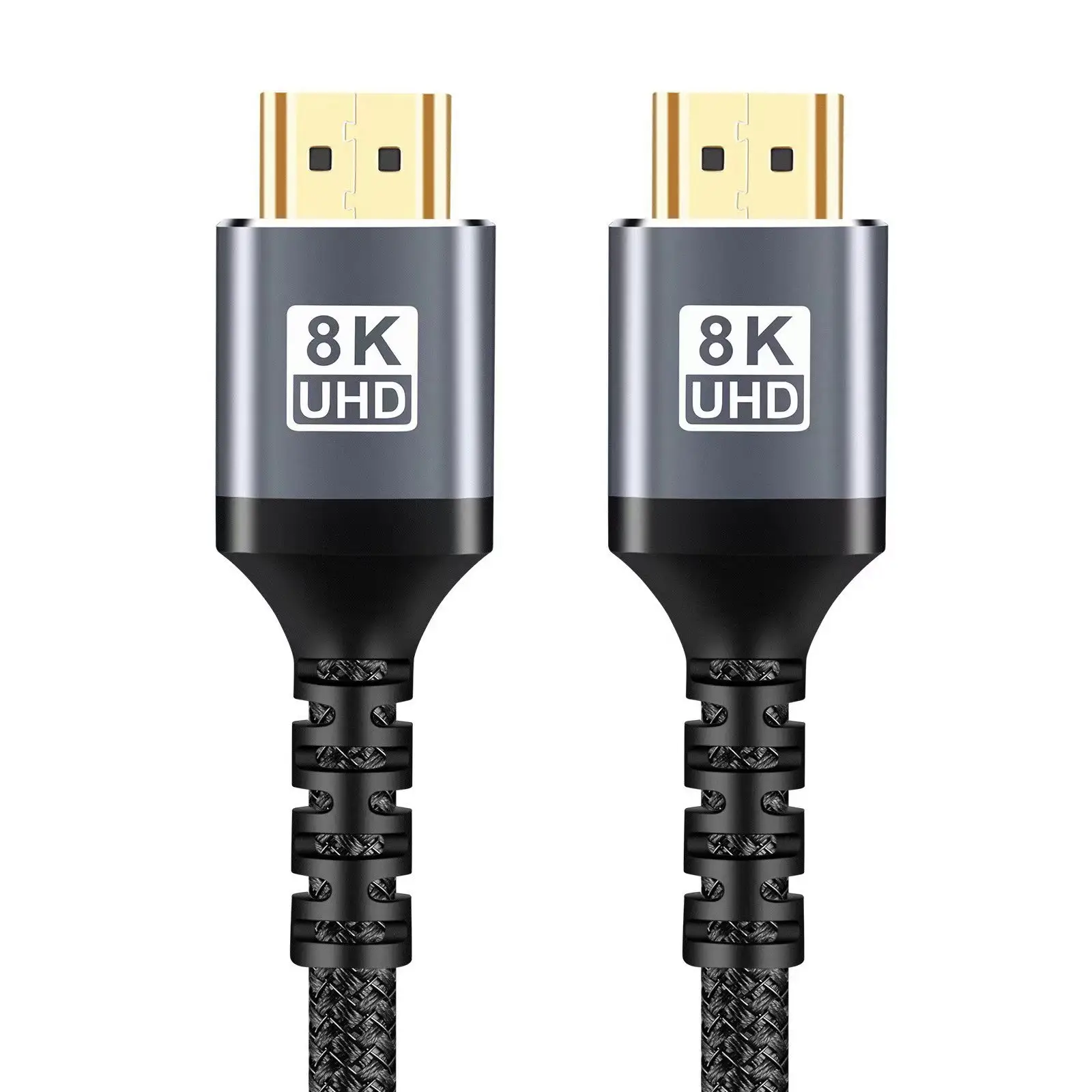 8K 4K HDMI केबल, हाई स्पीड ब्रेडेड HDMI से HDMI 2.1 कॉर्ड 8K@60Hz, 4K@120Hz 144Hz 48Gbps को सपोर्ट करता है जो Roku TV आदि के साथ संगत है