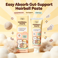 Pâte de fibres végétales naturelles pour boules de poils avec huile de poisson, huile de soja, césarine de foie de poulet, vitamines et oligo-éléments pour la digestion des chats et des chiens