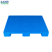 Palette en plastique solide à neuf pieds en HDPE, 4 directions, charge dynamique 0,3-0,8T, norme Euro, renforcée en acier galvanisé, plateau plat industriel