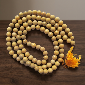 Perles de Japa Mala en Jaspe Jaune |   Crystalexport.com |   Origine Gujarat |   Thème Amour - Product Image 2