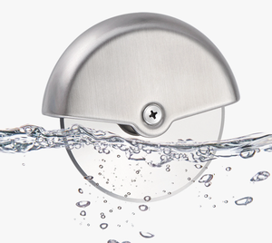 قطاعة بيتزا دائرية احترافية أنيقة من الفولاذ المقاوم للصدأ 304 للاستخدام مرة واحدة بقطر 9.5 سم - Product Image 5