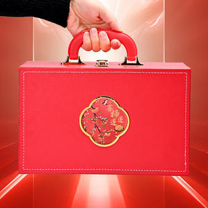 Persimmon Tea Set Ceramic Wedding Gift Complete <b>Red</b> Souvenir Business Gift Chinese New Year Celebration Set - Product Image 2