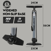 FAST BEE High Pressure Portable Bicycle Air Tire Pump with Schrader Valve Gauge 80-130PSI Made of Plastic & Steel