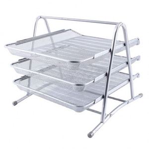 Office Desk <b>Organizer</b> Metal Mesh 3 Tier Desktop Document <b>File</b> Tray - Product Image 2