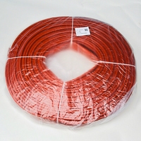 Protector de cable trenzado de fibra de vidrio de 70mm, funda recubierta de goma de silicona para protección contra altas temperaturas