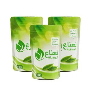 Logo Geruchs sicherer Stand Up Druck verschluss beutel Grüner Tee Matcha Protein pulver Verpackung Lebensmittel qualität Kunststoff Instant Drink Powder Bags