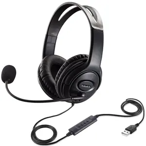 Headphone profissional barato, venda quente, com microfone, para computador, carregador de áudio, usb, centro de chamadas