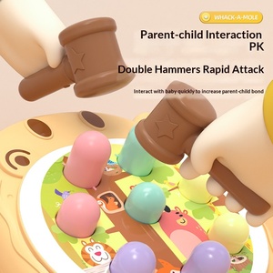 Jouet en plastique girafe Whack-A-Mole pour enfants, jeu de bureau interactif parent-enfant pour l'éveil et l'éveil mental des bébés - Product Image 4