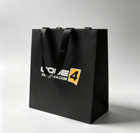 Sacs en papier cartonnés de luxe durables, résistants à la graisse, avec poignées en ruban, biodégradables, logo personnalisé pour bougies