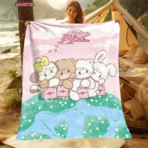 Mikko Mousse dibujos animados franela cómodo suave todas las estaciones hogar Oficina siesta Camping manta duradera animación derivados - Product Image 6