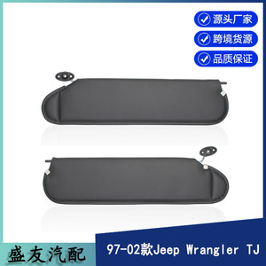 Parasoles para Jeep Wrangler TJ 1997-2002, Negros, Paquete de Dos, Repuestos de Cuero - Product Image 3