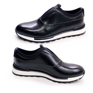 Novedad Zapatos Casuales para Hombre de Piel de Vaca de Primera Capa Diseño sin Cordones Cómodos Tenis Transpirables Hechos a Mano Suela Antideslizante Deportivos - Product Image 3