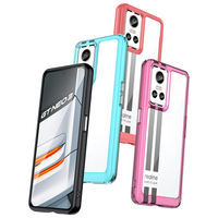 Coque de téléphone transparente colorée pour Realme GT 5 6 étui mobile pliant en acrylique dur pour Realme GT 6T Neo 3 couverture arrière