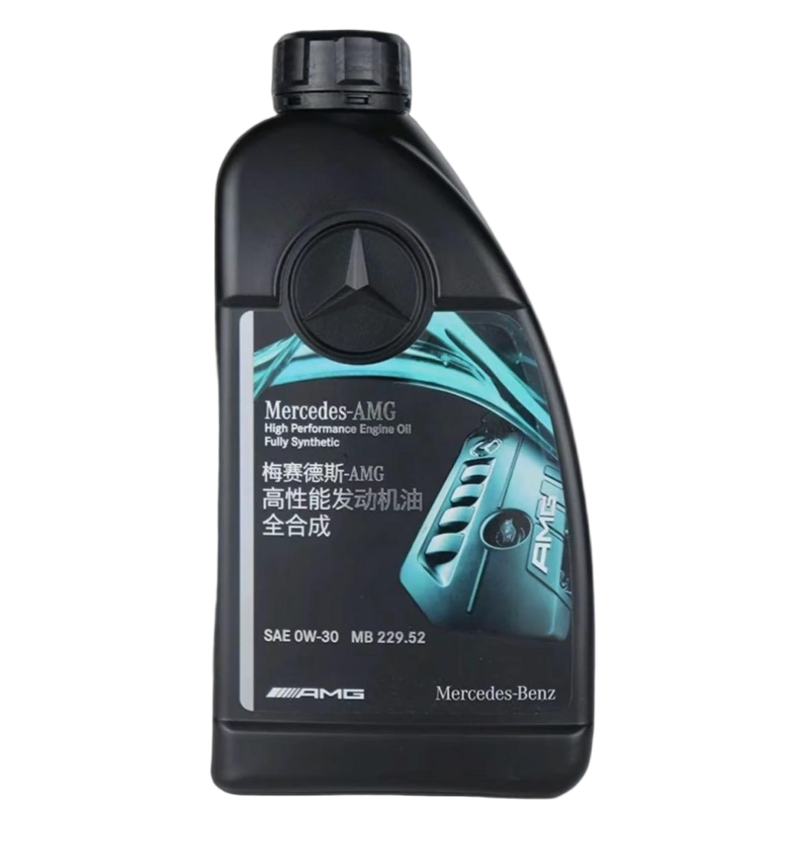 Genuine Mercedes-AMG Factory 0W-30 Full Synthetic Oil 1L, MB 229.61, ACEA C3, Low SAPS, for AMG Hybrid/Turbo, 12 Bottles/Carton