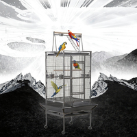 Vente chaude en acier inoxydable grande volière Portable extérieure forte Cage à oiseaux pour perroquets et canaris fournitures d'oiseaux en vente