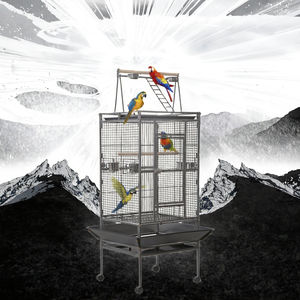 Sıcak satış paslanmaz çelik büyük açık taşınabilir papağan ve kanaryalar kuş malzemeleri için Aviary güçlü kuş kafesi satışa - Product Image 3